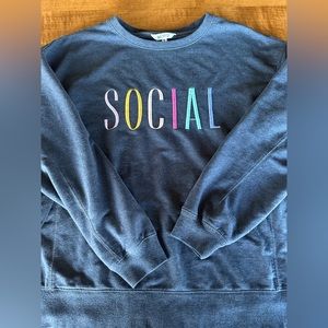 Wildfox Embroidered Social Sweatshirt
